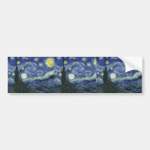 Starry Night by Van Gogh Bumper Stickers