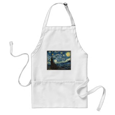Starry Night by Vincent Van Gogh Apron by rahulbiswas