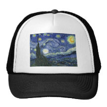 Starry Night by Vincent Van Gogh Mesh Hat