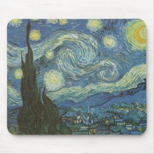Starry Night by Vincent Van Gogh Mouse Pad