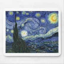 Starry Night by Vincent Van Gogh Mouse Pads