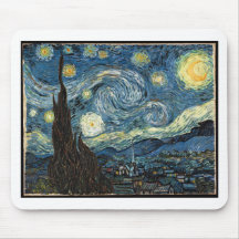 Starry Night by Vincent Van Gogh Mouse Pads