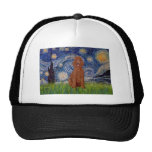 Starry Night - Dark Red Standard Poodle #1 Trucker Hat