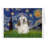 Starry Night - Havanese (#1) Greeting Cards