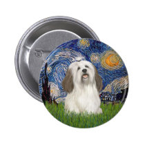 Starry Night - Havanese (#1) buttons