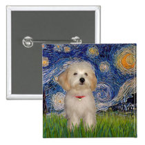 Starry Night - Havanese Puppy buttons