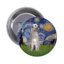 Starry Night - Irish Wolfhound buttons
