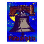 Starry Night Liberty Bell Postcard