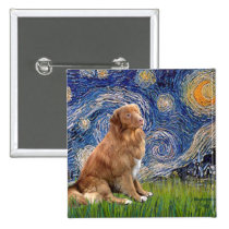 Starry Night - Nova Scotia Duck Rolling Retriever buttons