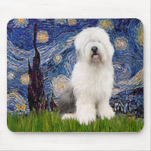 Starry Night - Old English #3 Mouse Pads