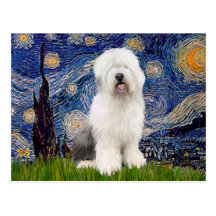 Starry Night - Old English #3 Postcard
