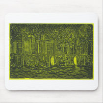 Starry Night Over New York...Who Is John Galt? Mousepads