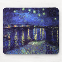 starry night over the rhone 1890 mouse pads