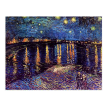 Starry night over the Rhone by Van Gogh Postcard