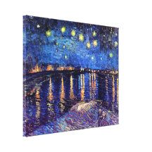 Starry Night Over The Rhone Gallery Wrap Canvas