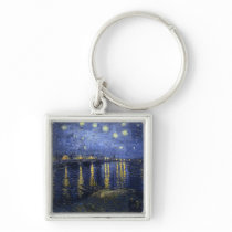 Starry Night Over the Rhone Keychain