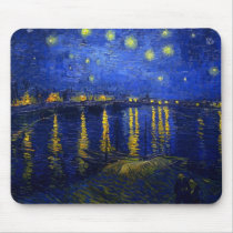 Starry Night Over The Rhone Mouse Pads