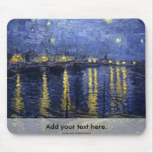 Starry Night Over the Rhone Mousepads