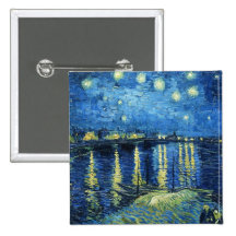 Starry Night over the Rhone Vincent van Gogh Pinback Button