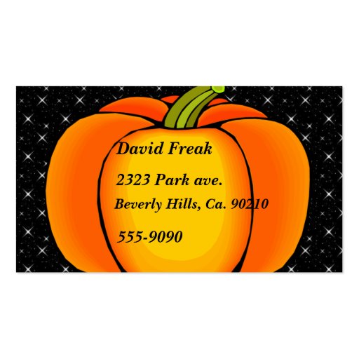 Starry Night Pumpkin Business Card Template