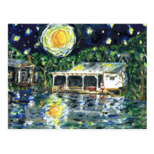 Starry Night River Camp Postcards