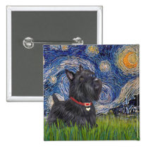 Starry Night - Scottish Terrier 6 buttons
