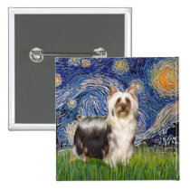 Starry Night - Silky Terrier (C) buttons