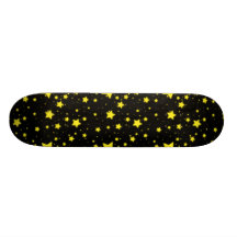 Starry Night Skateboard Black and Gold