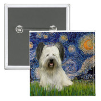 Starry Night - Skye Terrier (light) buttons