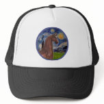Starry Night (Van Gogh) - Brown Arabian Horse hats