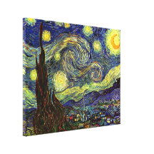 Starry Night, Vincent Van Gogh Stretched Canvas Prints