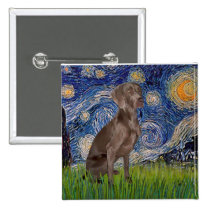 Starry Night - Weimaraner (Z) buttons