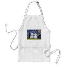 Starry Night - Westies (two) Apron