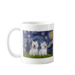 Starry Night - Westies (two) mugs