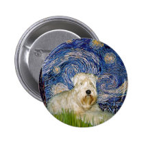 Starry Night - Wheaten Terrier 1 buttons