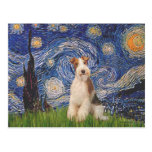 Starry Night - Wire Fox Terrier 3 Post Card