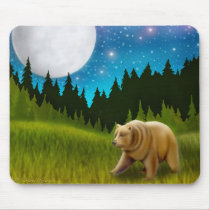 Starry Sky Grizzly Mousepad
