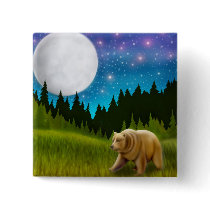 Starry Sky Grizzly Pin