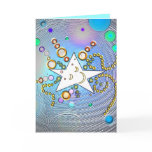 Stars and Moons Cosmic Christmas Card