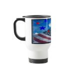 stars and stripe flag white travel mug