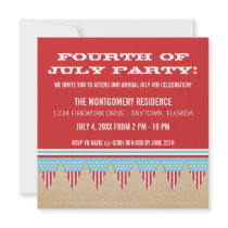 Stars and Stripes Banner July 4th Invite