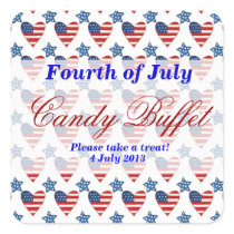 Stars and Stripes Candy Buffet Sticker