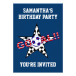 Stars and Stripes Soccer Goal Birthday Party Invitations