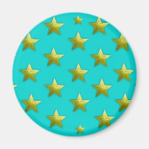Stars in blue fridge magnet