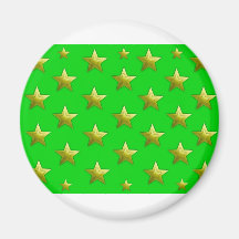 Stars in green fridge magnet