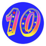 Stars Number 10 Stickers