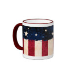 Stars & Stripes Folk Art Style USA Flag Patriotic mugs