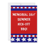 Stars & Stripes Memorial Day July 4 Invitations