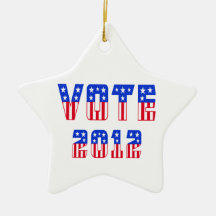 Stars & Stripes Vote 2012 Christmas Tree Ornament