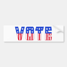 Stars & Stripes Vote Bumper Sticker